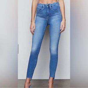 Good American Good Waist Chew Hem High Waisted Skinny size 27